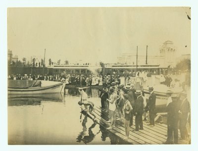 Jeux olympiques de 1904 - Départ du handicap de demi-mile (nage) - Unknown